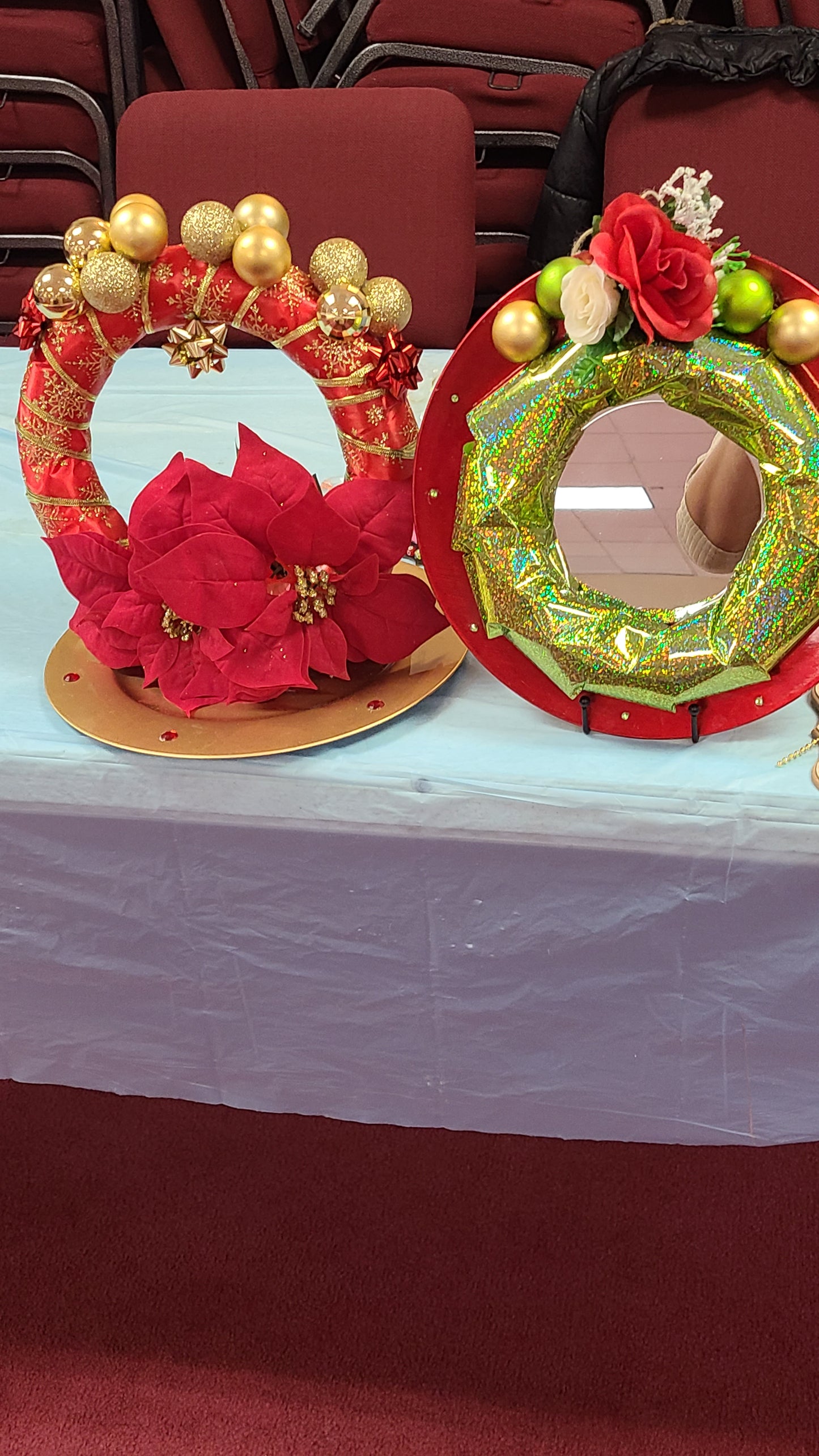 Mirror Wreath Centerpiece