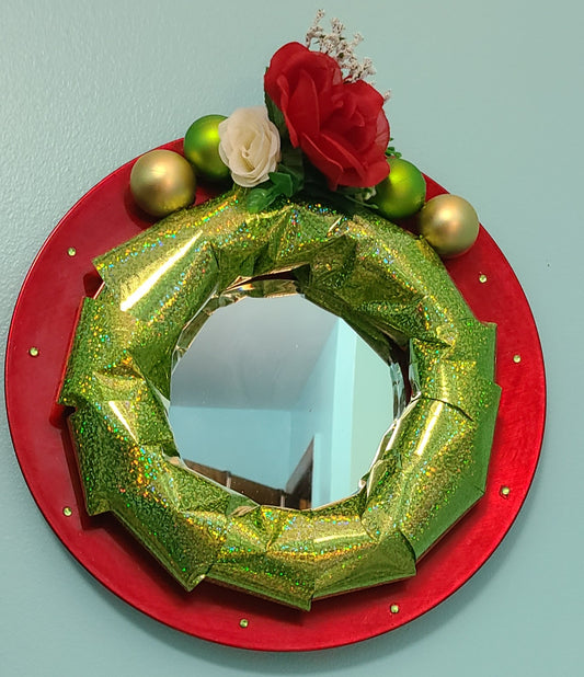 Mirror Wreath Centerpiece