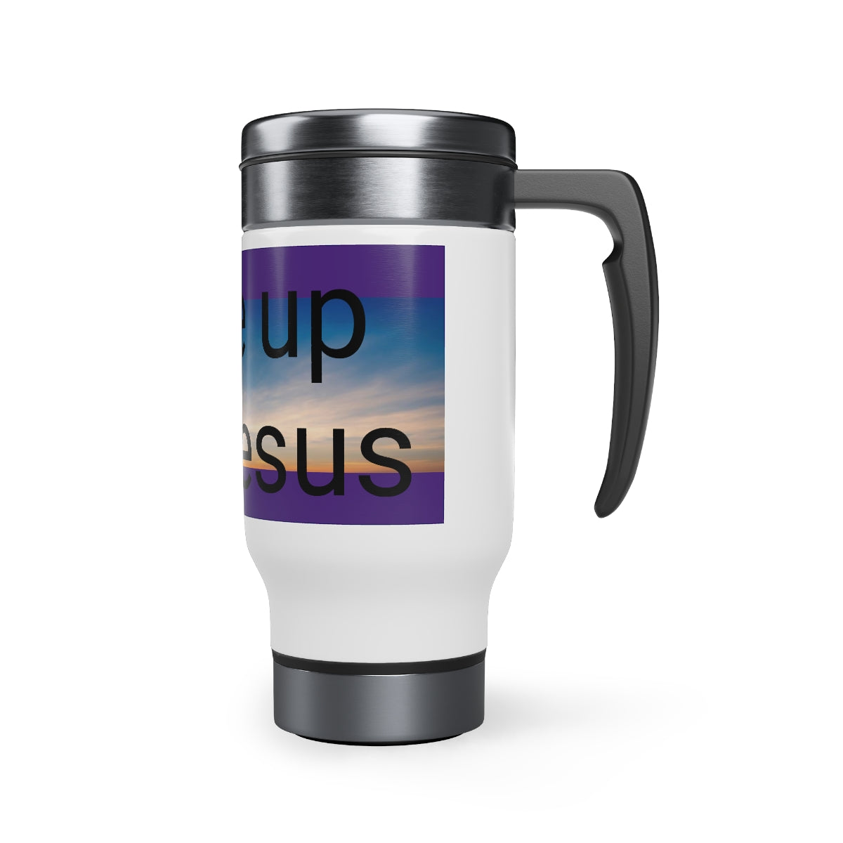 Wake up for Jesus  Travel Mug with Handle, 14oz