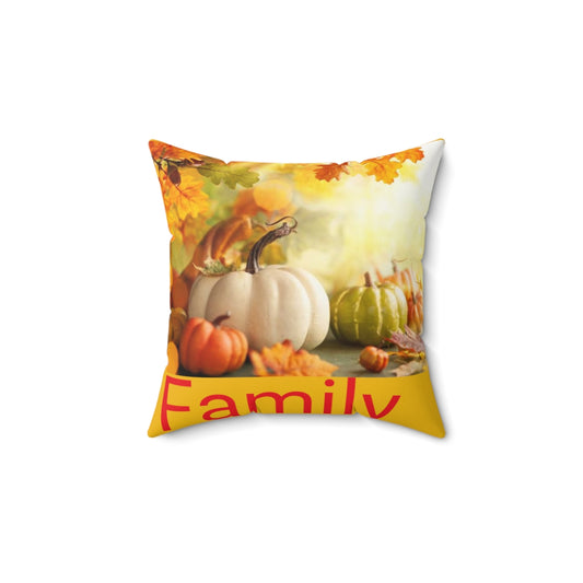 Family Love Polyester Square Pillow