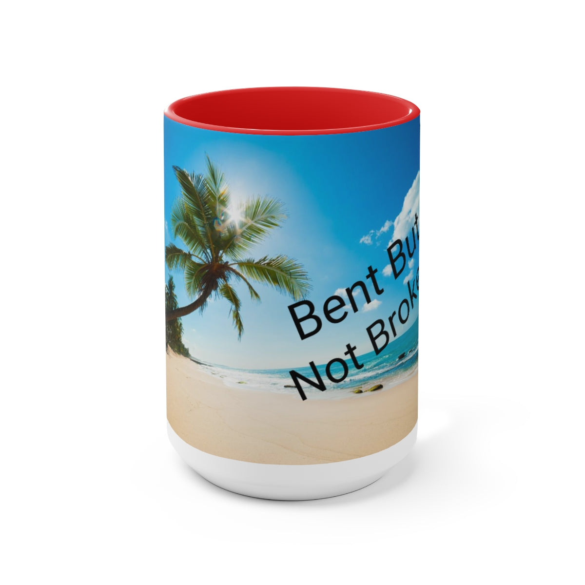 Bent But Not Broken Two-Tone Coffee Mugs, 15oz