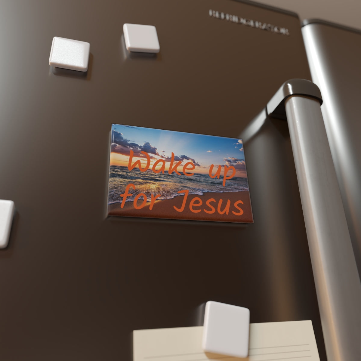 Wake up for Jesus Button Magnet, Rectangle (1 & 10 pcs)