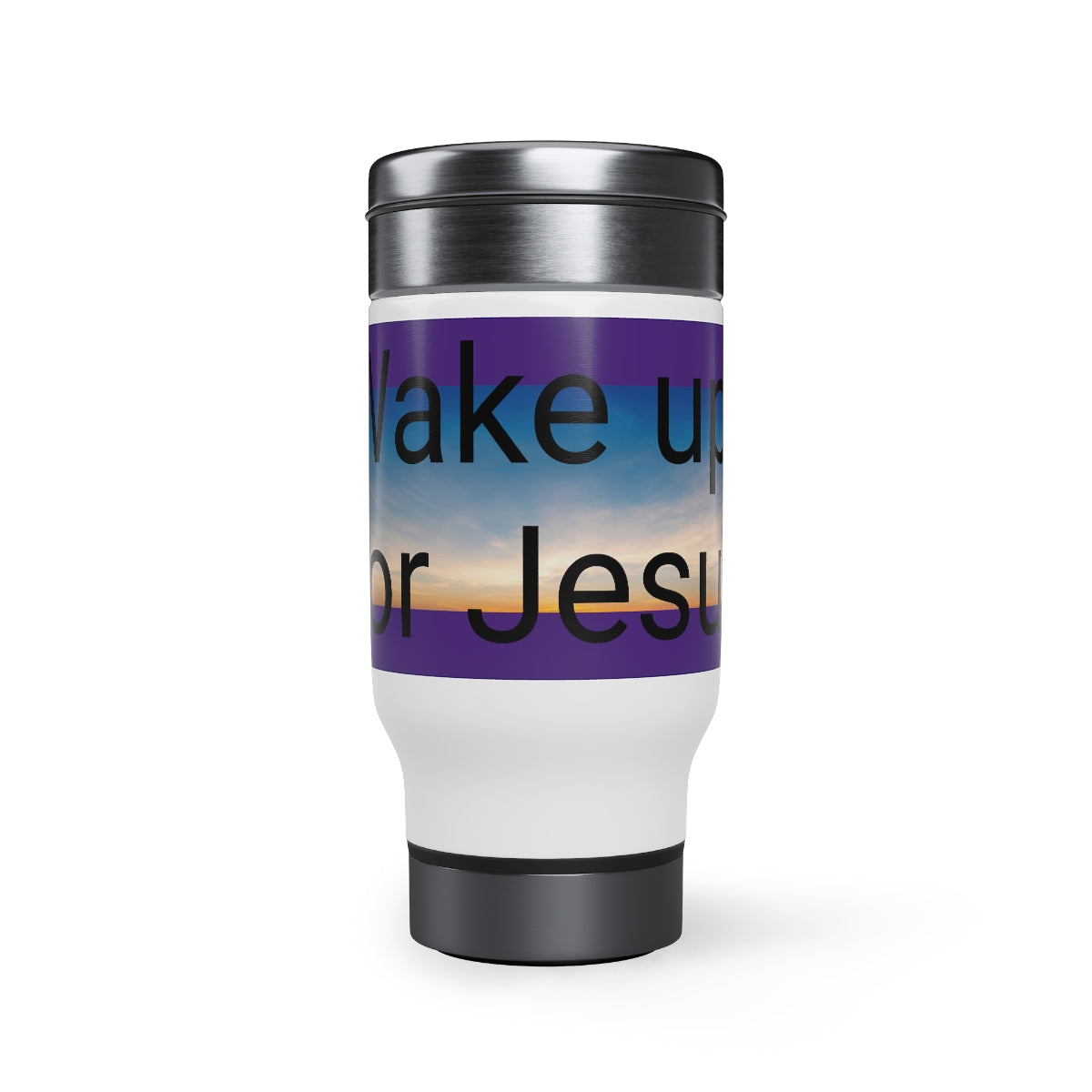 Wake up for Jesus  Travel Mug with Handle, 14oz